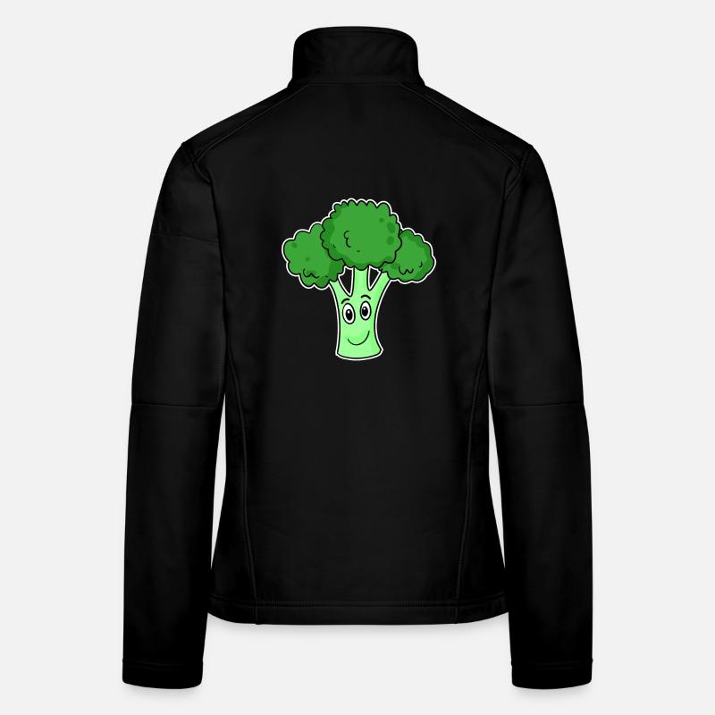 Brokkoli Gemüse Frauen Softshelljacke