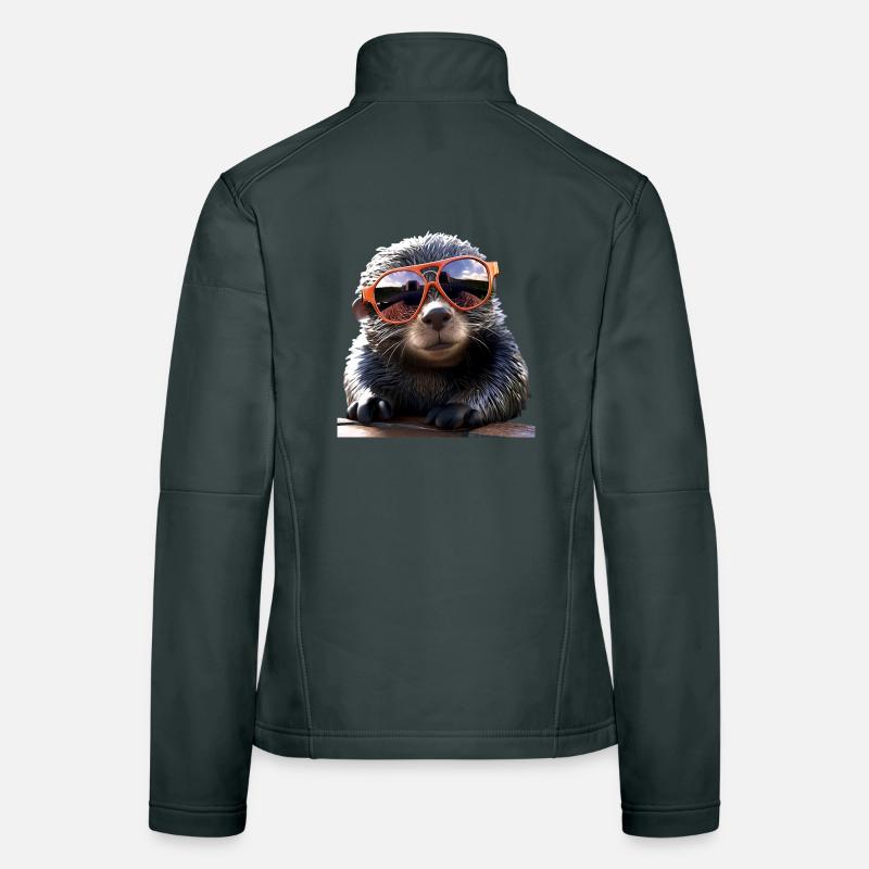 Mole with sunglasses Love Cute Moles Women's Softshell Jacket