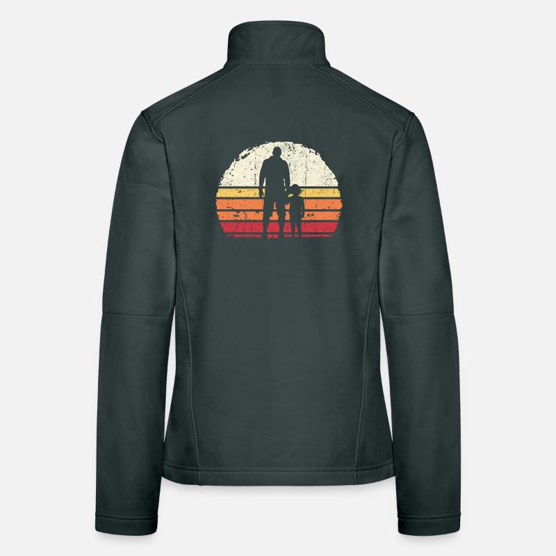 Sunset Bond: Father and Child Women's Softshell Jacket