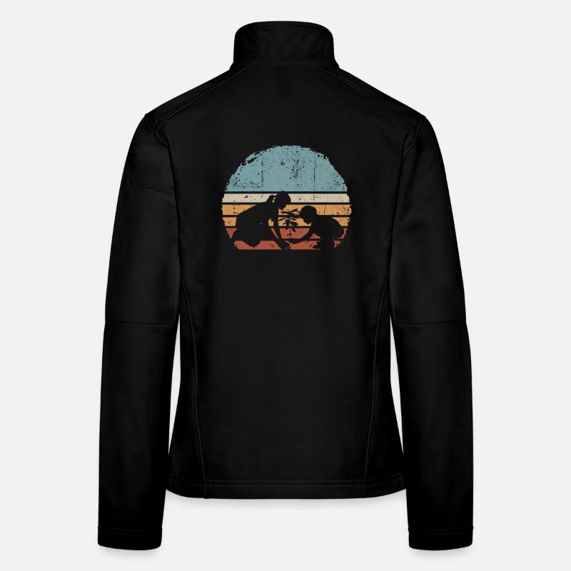 Sunset Silhouette Duo by Palm Tree Women's Softshell Jacket