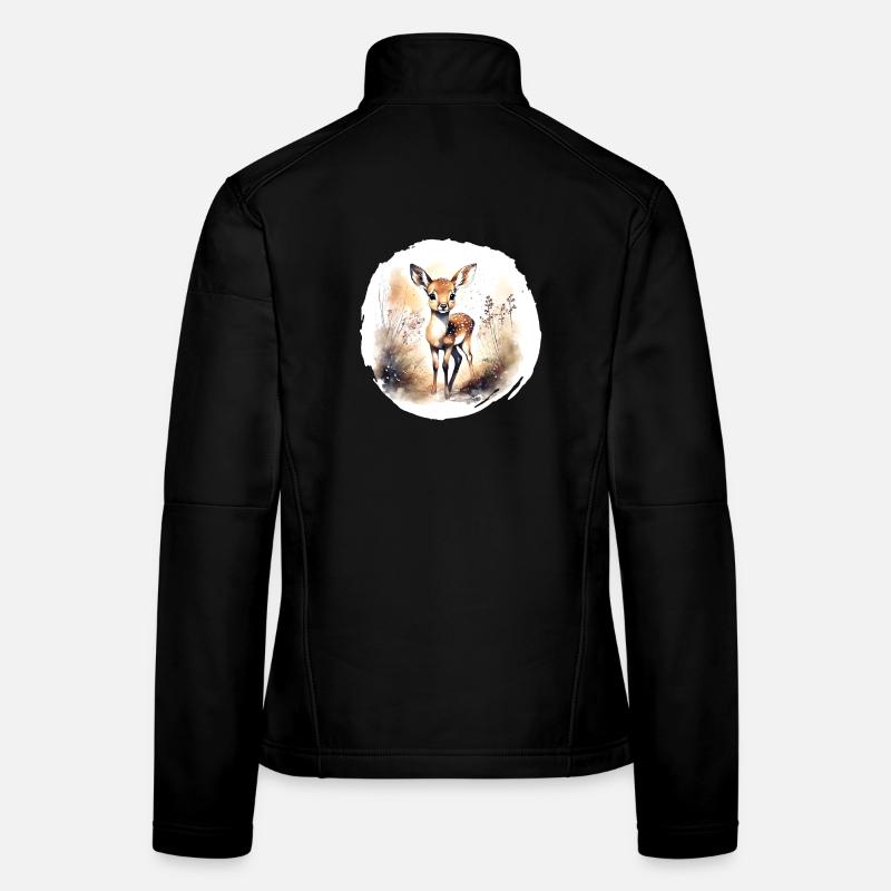 Rehkitz Aquarell Frauen Softshelljacke
