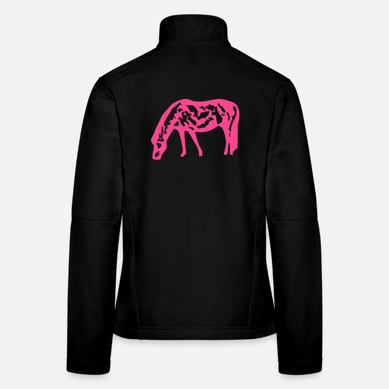 Horse pink pink Women's Softshell Jacket