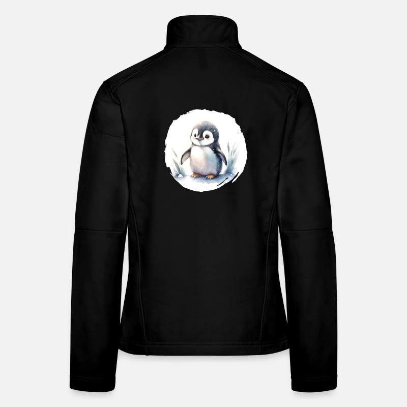 Pinguin Aquarell Frauen Softshelljacke