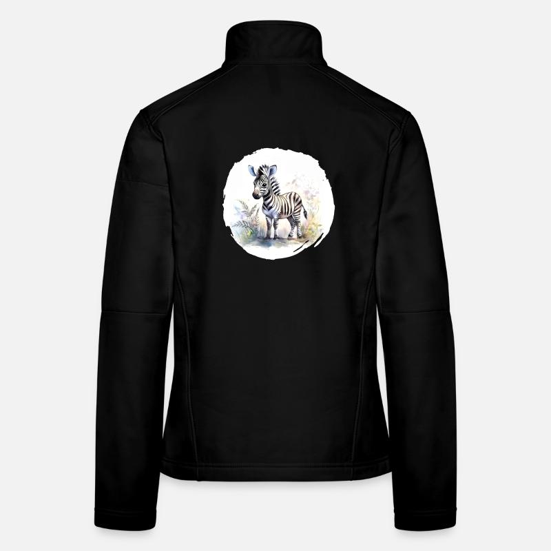 Aquarell Zebra Frauen Softshelljacke