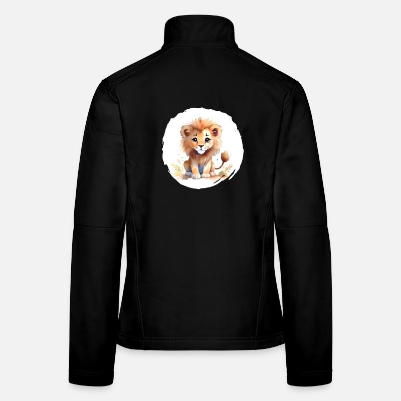 Aquarelle Lion Veste en tissu softshell Femme