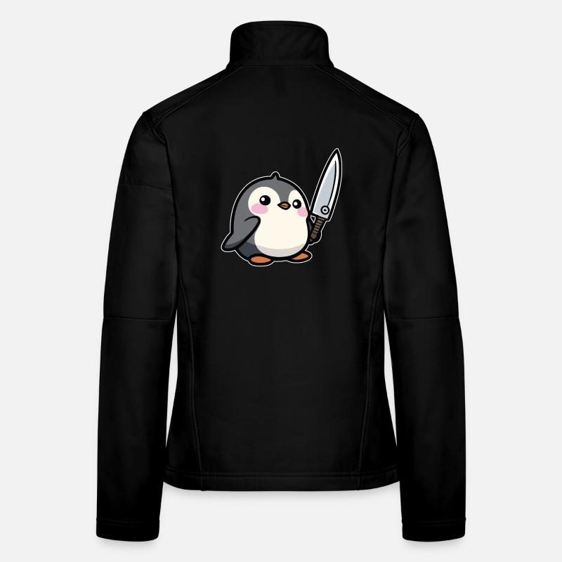 Drôle de pingouin Veste en tissu softshell Femme