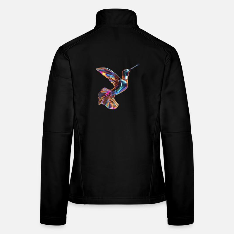 flying chromatic hummingbird Women's Softshell Jacket