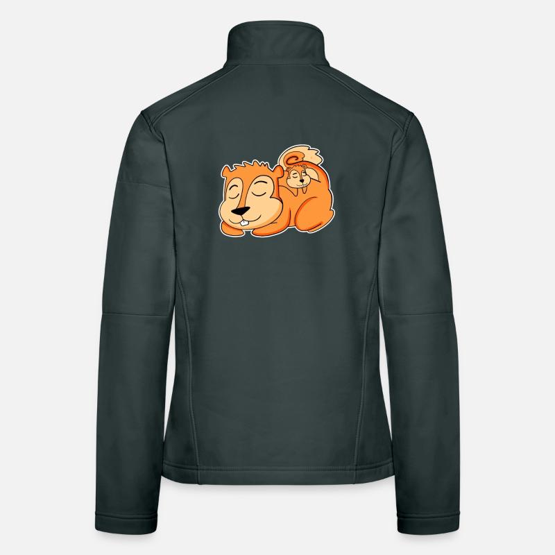 Eichhörnchen Familie - Eichhörnchen mit Baby Frauen Softshelljacke