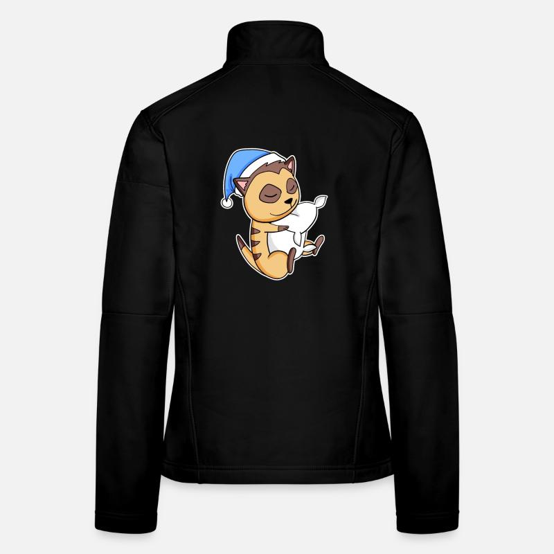 Meerkat with pillow and sleepy cap Women's Softshell Jacket