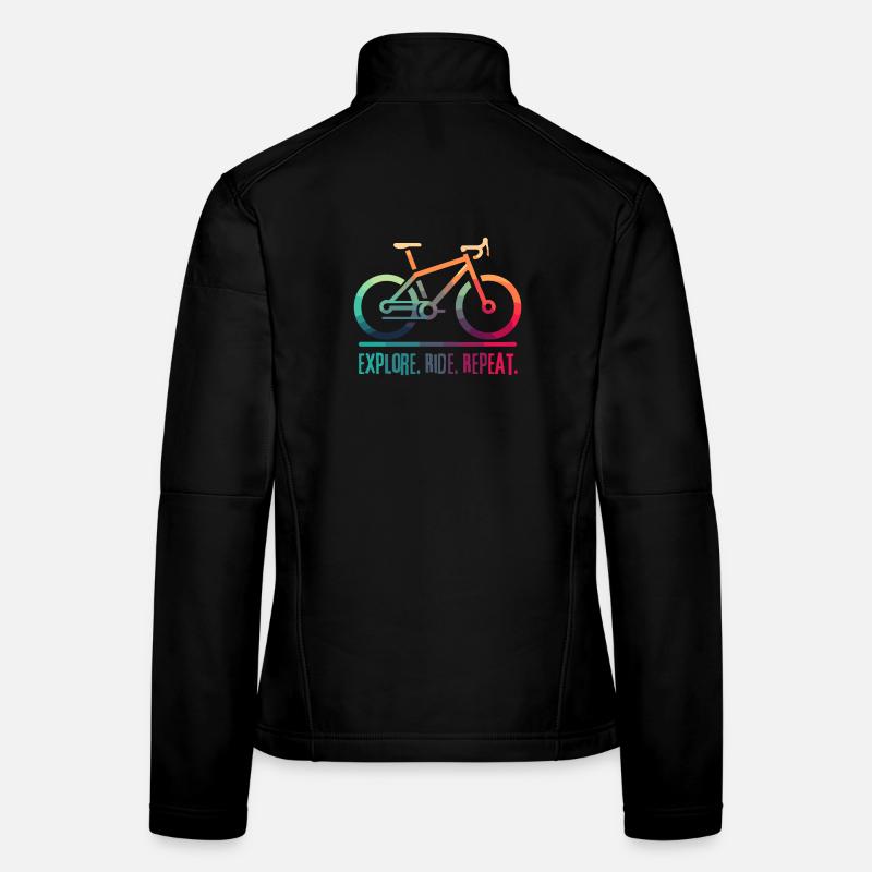 Explore Ride Repeat - a project for the cyclist - Women's Softshell Jacket - black