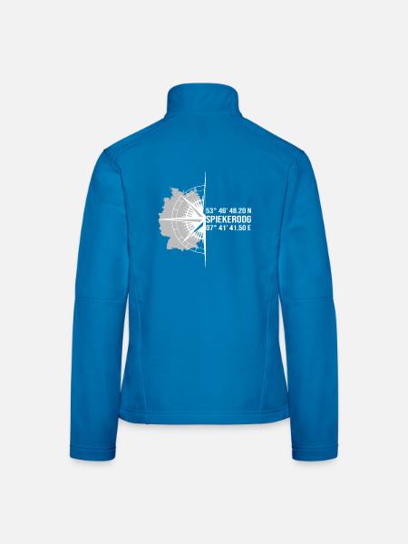 Koordinaten Spiekeroog - Frauen Softshelljacke - Schwarz - Hinten