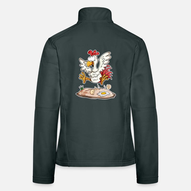 Funny Chicken - Fermiers Poulets Poulet Veste en tissu softshell Femme