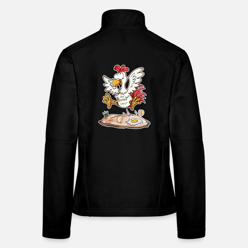 Funny Chicken - Fermiers Poulets Poulet Veste en tissu softshell Femme