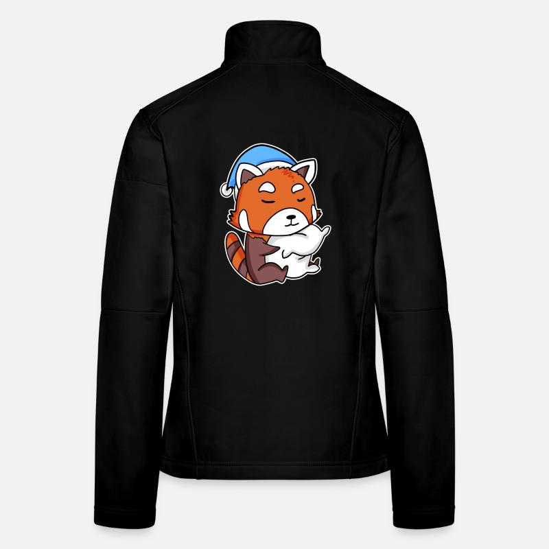 Petit panda occidental avec oreiller et chapeau de nuit Veste en tissu softshell Femme