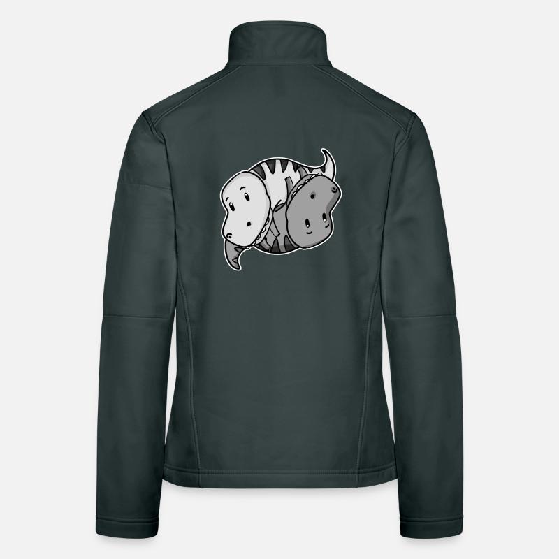 Yin Yang Dino Dinosaur Women's Softshell Jacket