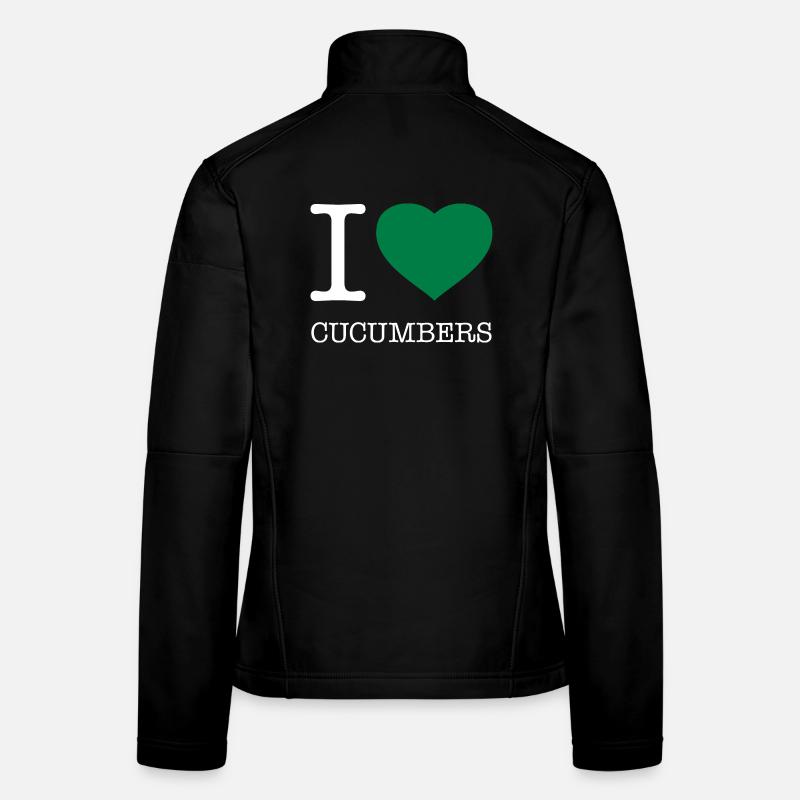 I LOVE CUCUMBERS Gurken Women's Softshell Jacket