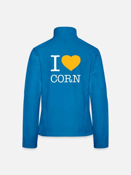 I LOVE CORN Mais - Women's Softshell Jacket - black - Back