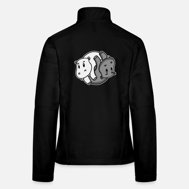 Yin Yang Hippopotame Veste en tissu softshell Femme