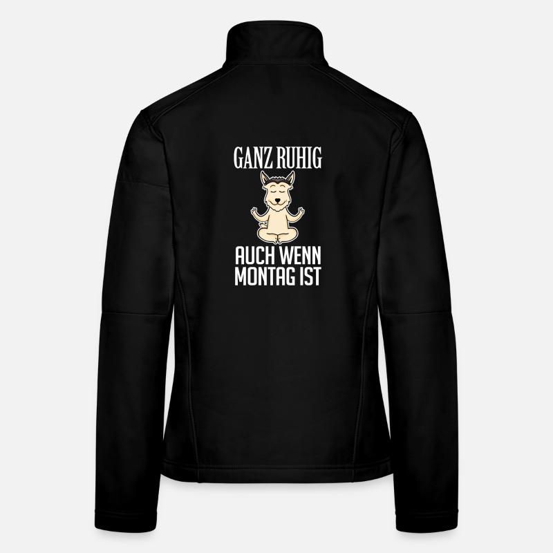 Montag Yoga Hund - Frauen Softshelljacke - Schwarz