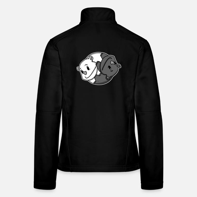 Yin Yang Nashorn Frauen Softshelljacke