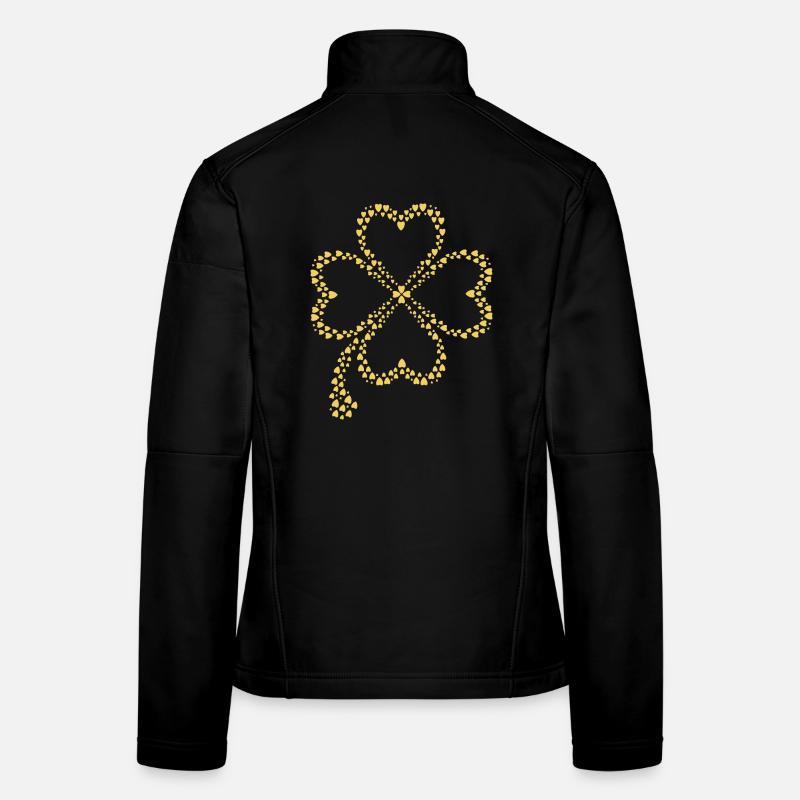 Funkelndes Klee Design Frauen Softshelljacke