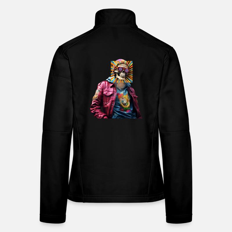 Skull With Pop Art Women's Softshell Jacket