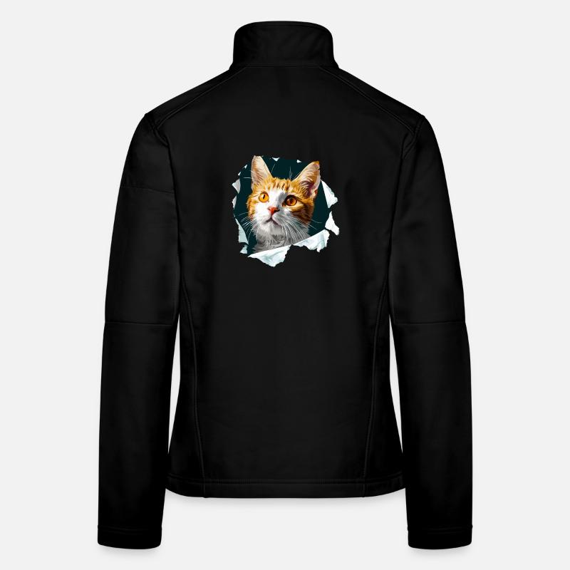 Cat, Cat, Cat, Cat Head, Cat Lover Women's Softshell Jacket
