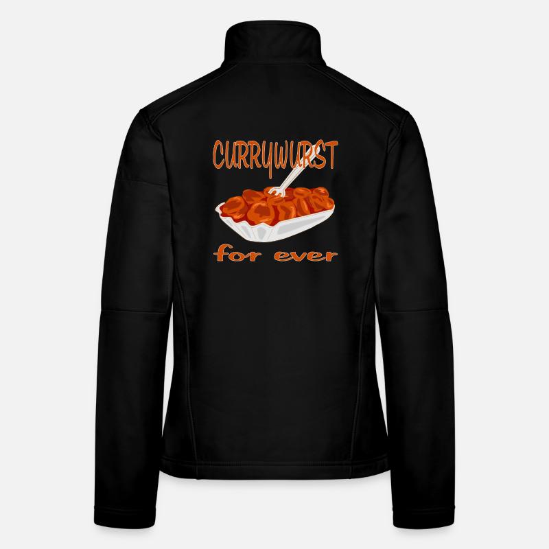 Currywurst ist Lecker - Frauen Softshelljacke - Schwarz