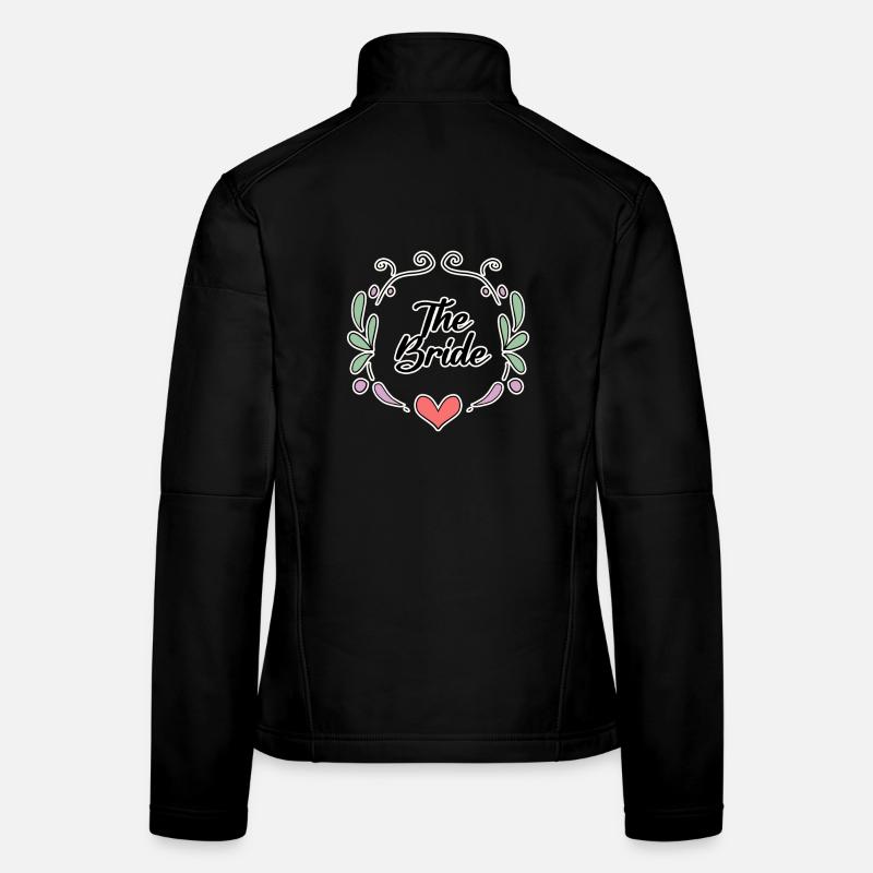 Braut Spruch Motiv Herz Frauen Softshelljacke