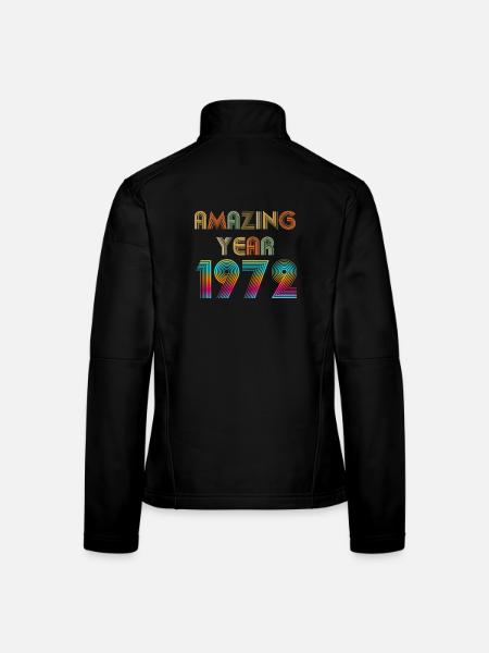 Erstaunliches JAHR 1972 - Frauen Softshelljacke - Schwarz - Hinten