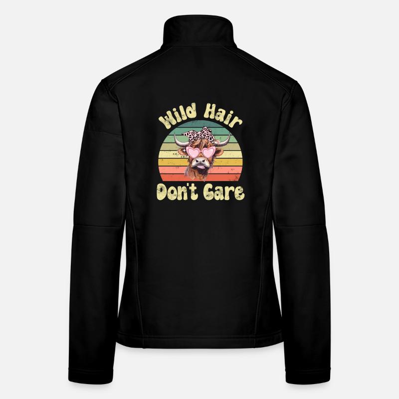 Schottisches Hochlandrind Kuh Frauen Softshelljacke