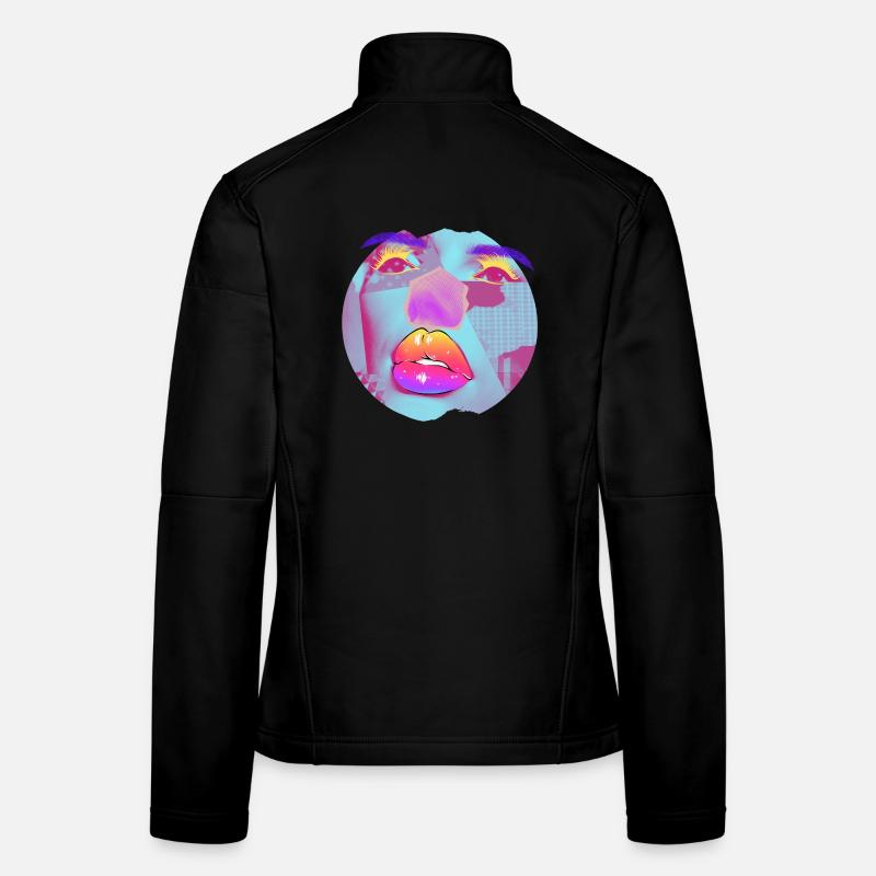 Pop Art helle Collage Frauen Softshelljacke