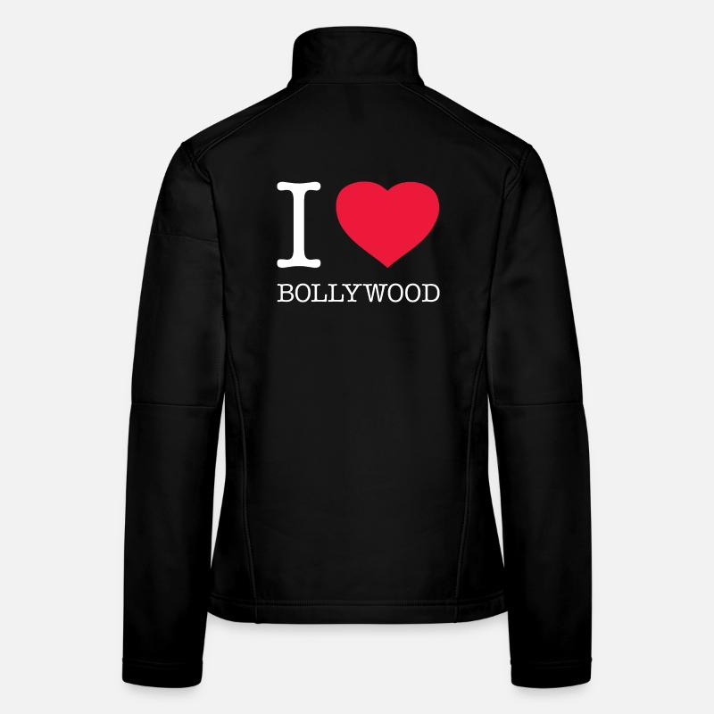 I LOVE BOLLYWOOD - Frauen Softshelljacke - Schwarz