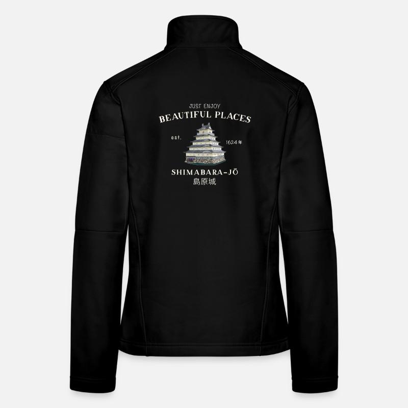 Château de Shimabara, Japon, Beaux Endroits Dessin Veste en tissu softshell Femme