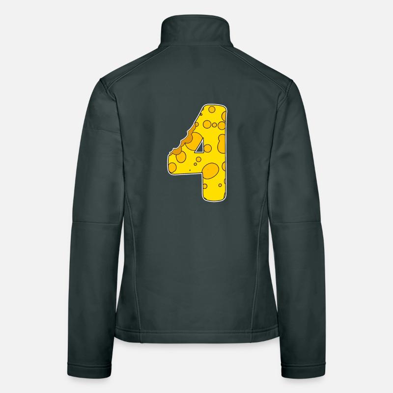 Zahl 4 - Vier - Vierter Frauen Softshelljacke