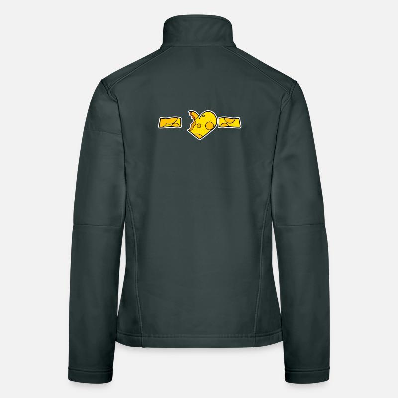 Käse Liebe Herz Linie Frauen Softshelljacke