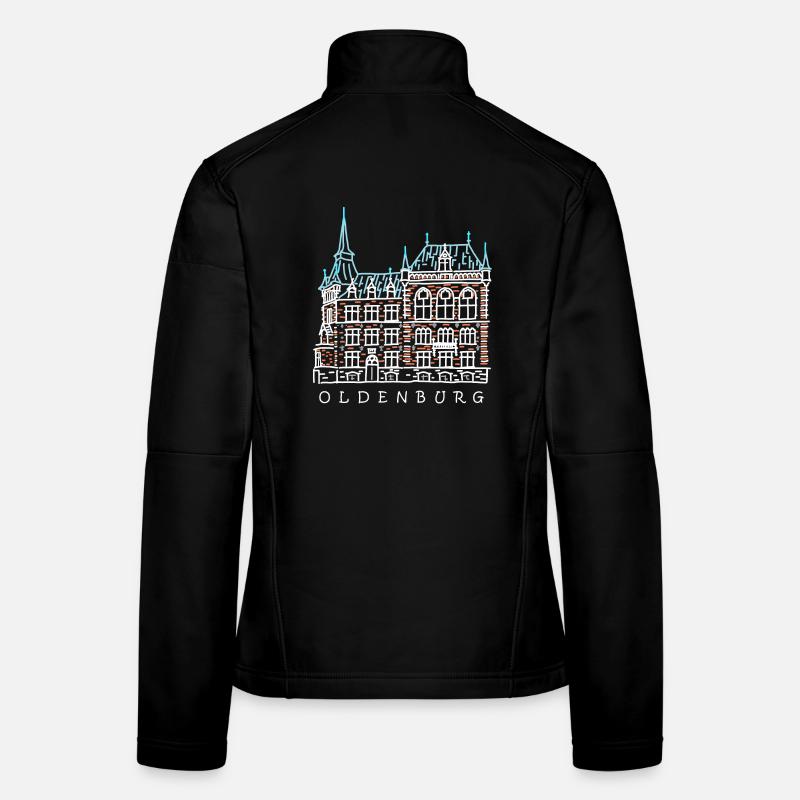 Oldenburg, Old Town, Germany Drawing Women's Softshell Jacket