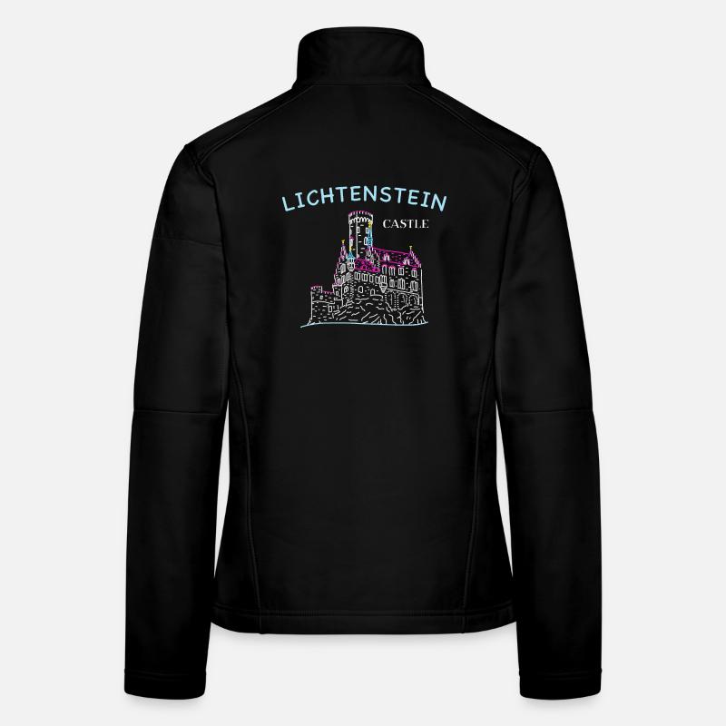 Lichtenstein Castle, Germany, Hand Drawing Women's Softshell Jacket