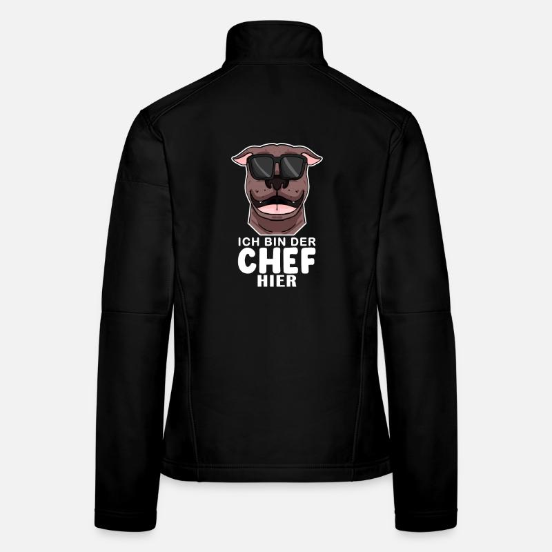 Chef Spruch Anführer Hund Frauen Softshelljacke