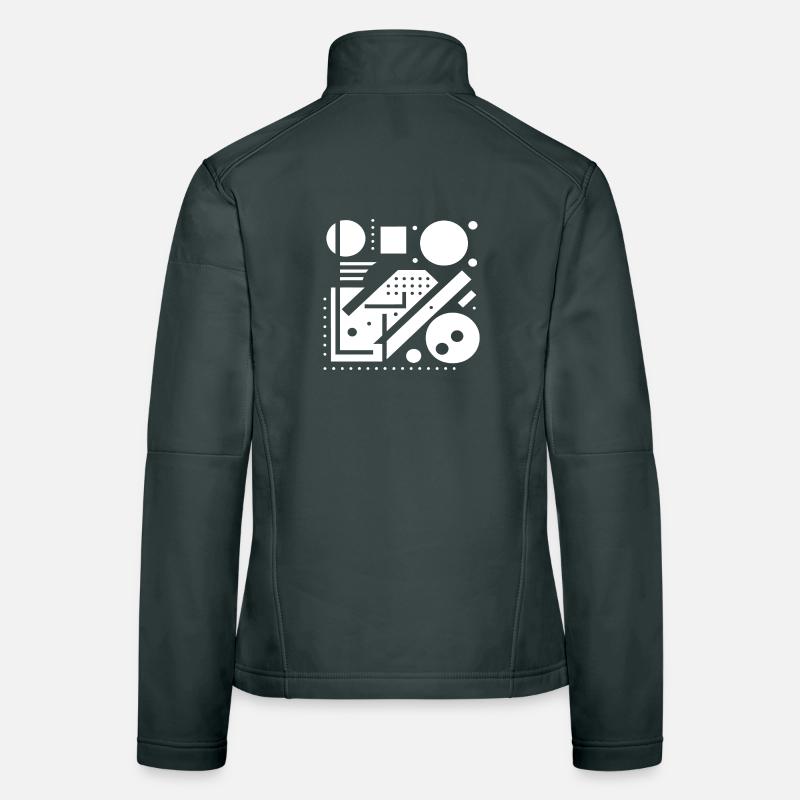 Geometric Abstraction Look Women's Softshell Jacket