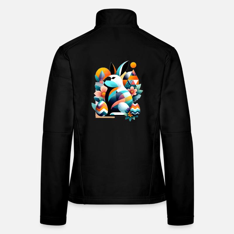 Graphismes de Pâques modernes Veste en tissu softshell Femme