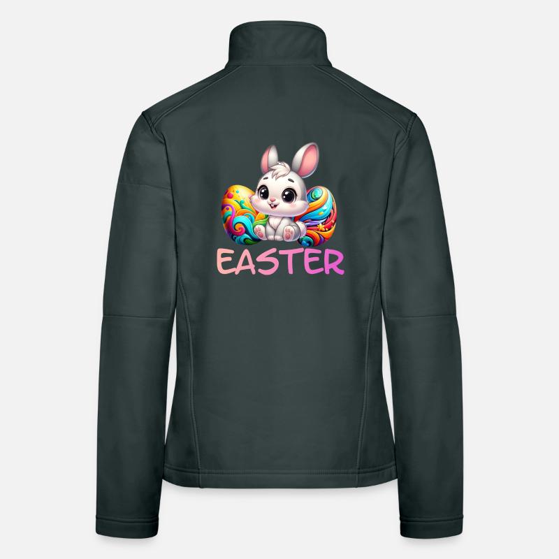 Easter Bunny with Easter Eggs Women's Softshell Jacket