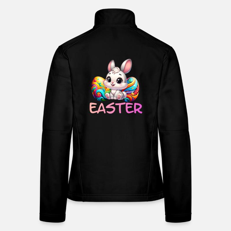 Lapin de Pâques avec des œufs de Pâques Veste en tissu softshell Femme