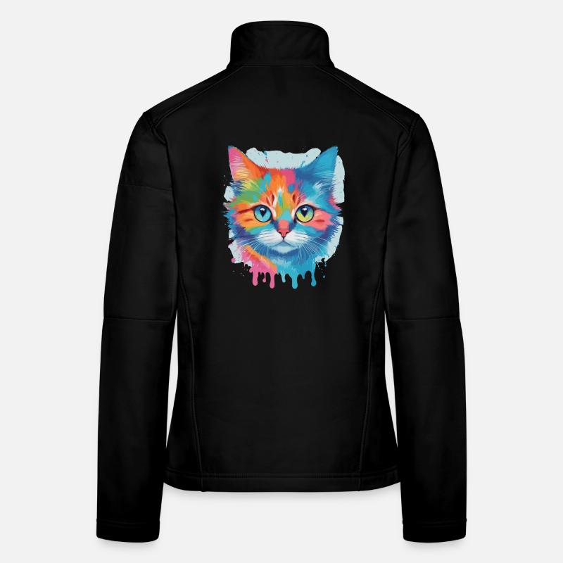 Chat mignon Veste en tissu softshell Femme