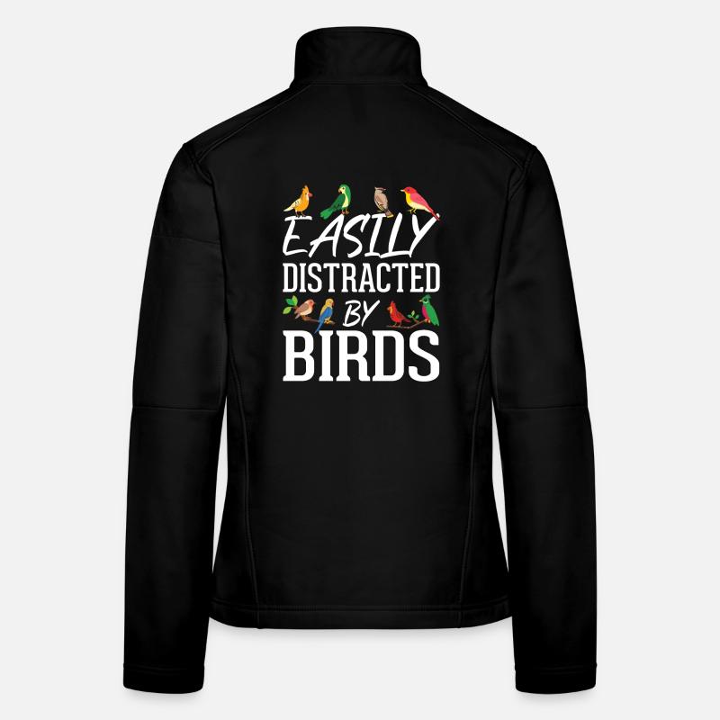 Facilement distrait par les oiseaux Veste en tissu softshell Femme