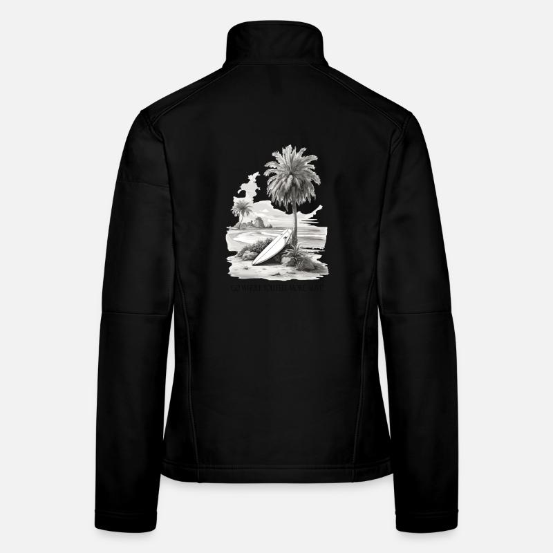 Allez là où vous vous sentez le plus vivant Veste en tissu softshell Femme