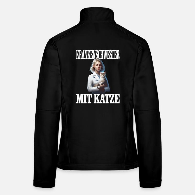 Krankenschwester mit Katze - schönes Katzen Design Frauen Softshelljacke