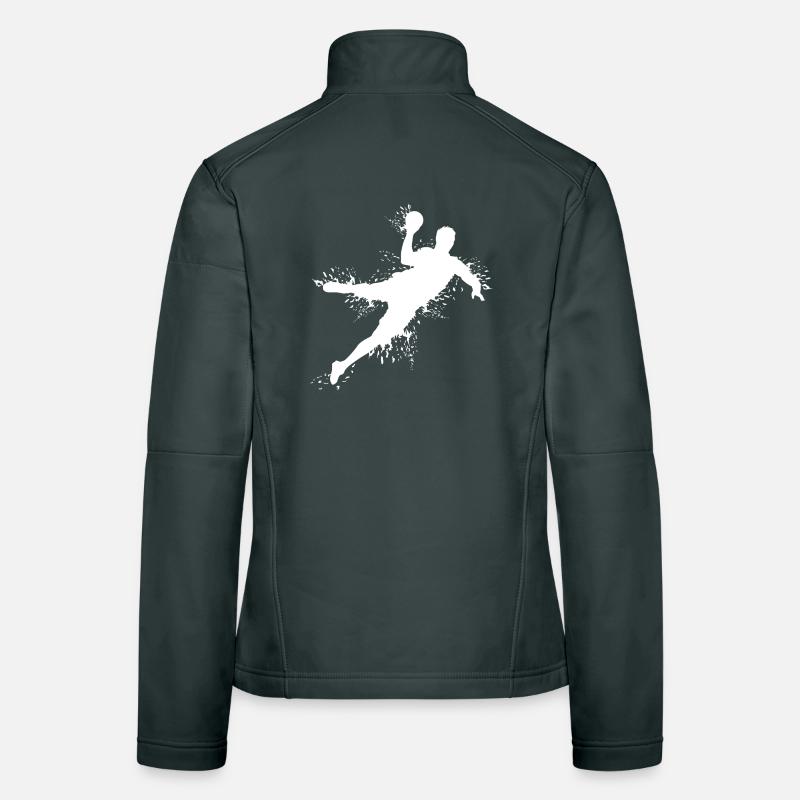 Handball Explosion Wurf Sprung Werfer Handballer Frauen Softshelljacke