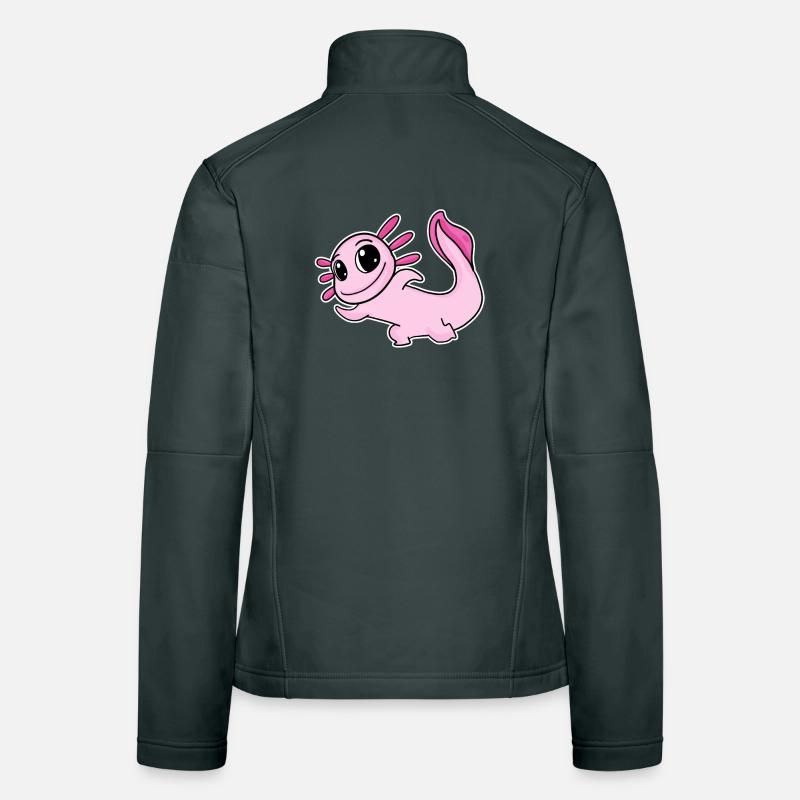Motif Axolotl Rose Veste en tissu softshell Femme