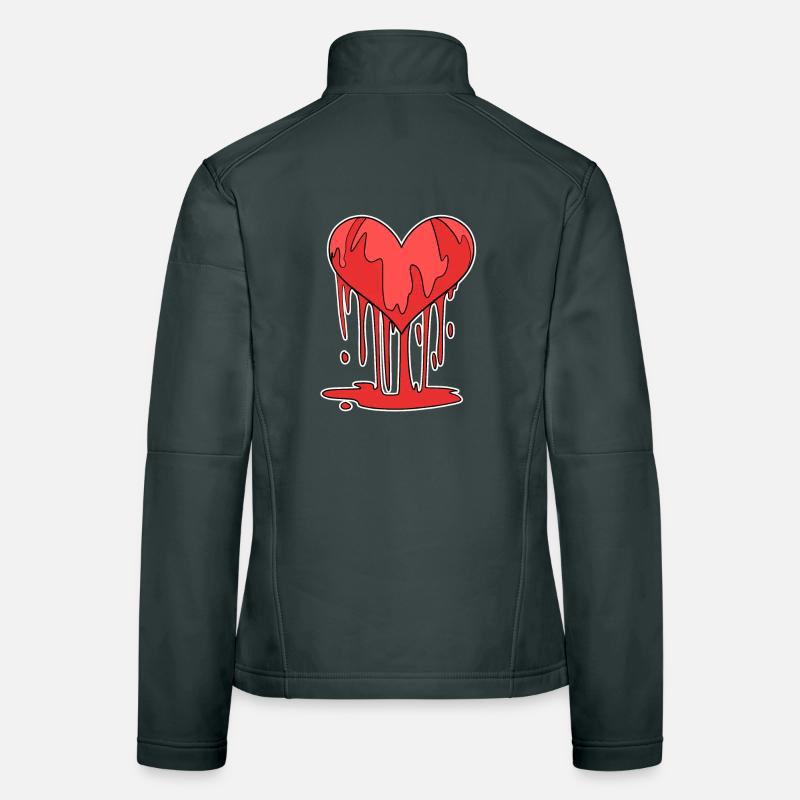 Heart injured Women's Softshell Jacket